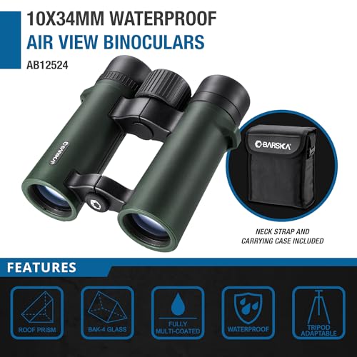 Binoculares compactos Barska Air View 10x34 impermeables miniatura 3