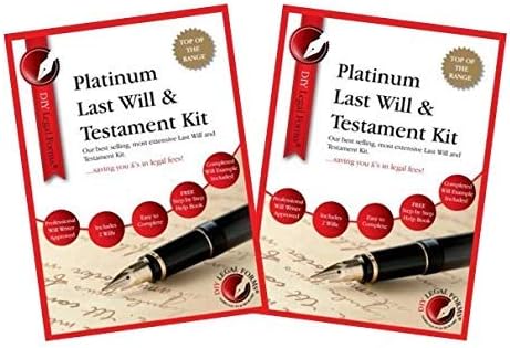 2 X 2020-21 Edition, Platinum Last Will and Testament Kits. 'Top of The Range DIY Will Kits, with Full Instructions Included, Solicitor Approved',