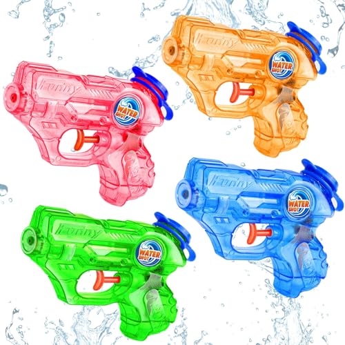 Goorder Juguete de Pistola de Agua para Niños, Pistola de Agua con Capacidad de 200ML, Color Azul, Rosa, Amarillo, Verde, Juguetes para Niños y Niñas de 6 Años o Más, Fiesta en Familia