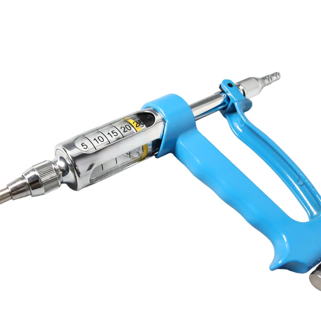 Pistola de empapado continuo resistente de 30 ml, compatible con sistemas de admisión de ovejas, caballos y cerdos, cubo de alimentación continua ajustable para mantenimiento de granjas