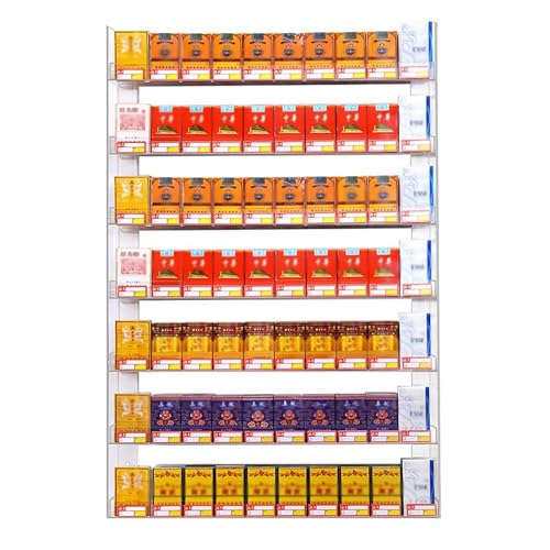 Soporte rectangular transparente para organizar vitrinas de supermercados modernos 2