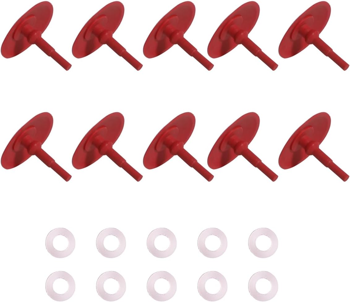 23-2-10 Umbrella Check Valves (10Pcs) and 108-98 Fuel Bowl Screw Gaskets Nylon Reusable Fit for Holley 2300 4150 4160 Carburetors