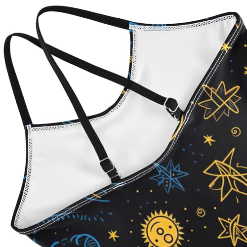 Stars and Moon Sun Girls One Piece Swimsuit Beach Swimwear 208540514