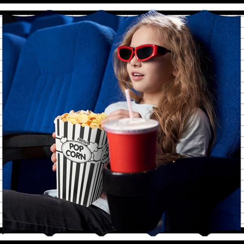 Image of Xinnun 100 Pcs Popcorn Boxes 32oz Classic Stripe Paper Buckets Disposable Oil Proof Popcorn Container Retro Open Top Box for Movie Night Supplies Theaters Carnival Birthday Party(Black and White)