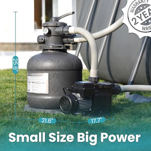 Vidapool 13" Sand Filter Pump for Above Ground Pool with Timer by Vidapool - Used condition - Image 8