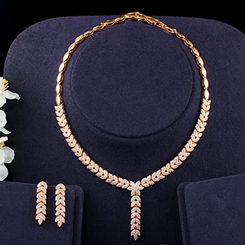 Conjuntos de joyas para novias de boda como regalo especial de compromiso con collar brillante