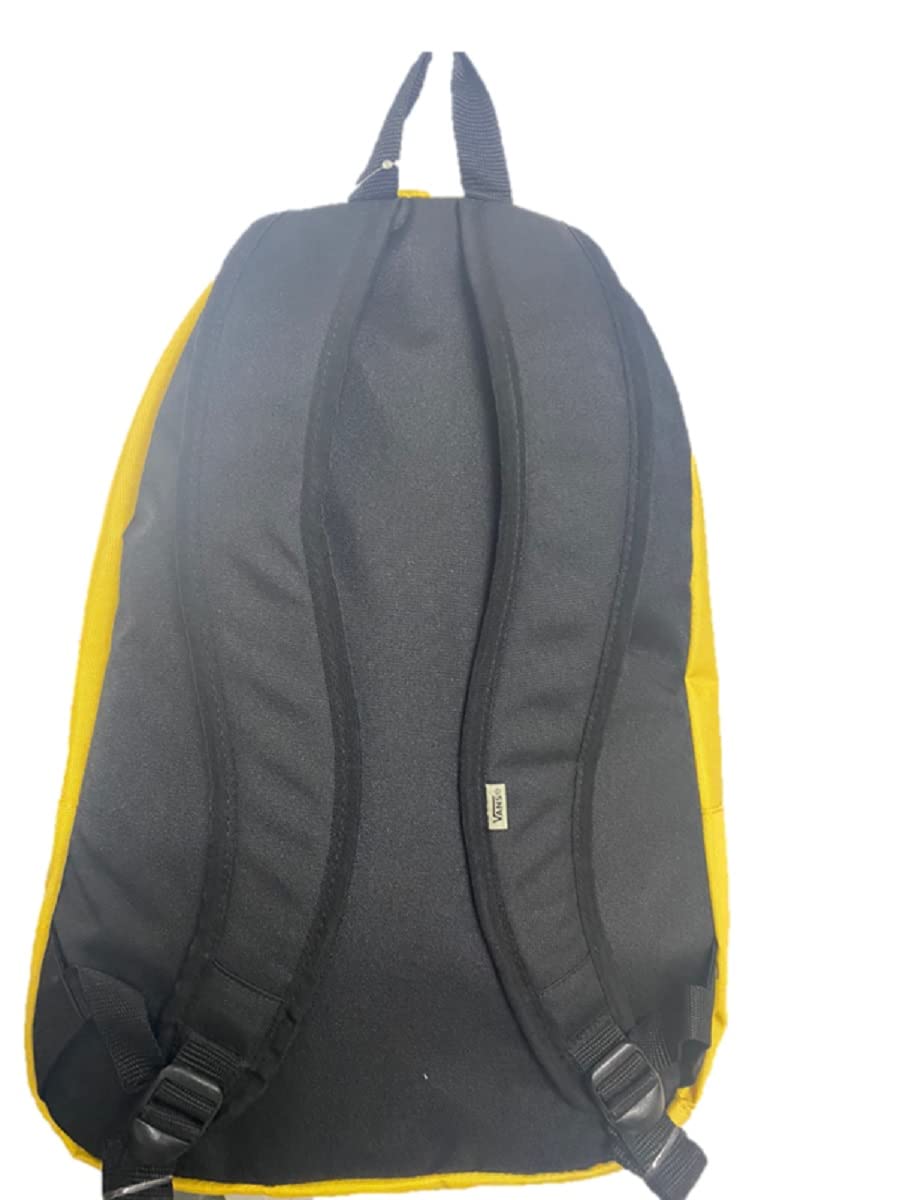 Vans Ranged 2 mochilas amarillo azufre rosa gráfico fuera de la pared bolsillos para laptop, universidad, escuela, casual, viaje portátil