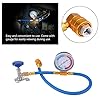 Refrigerant Hose Kit, R134A R12 Fitting Recharge Measuring Hose Gauge System Refrigerant Charging Pipe #3
