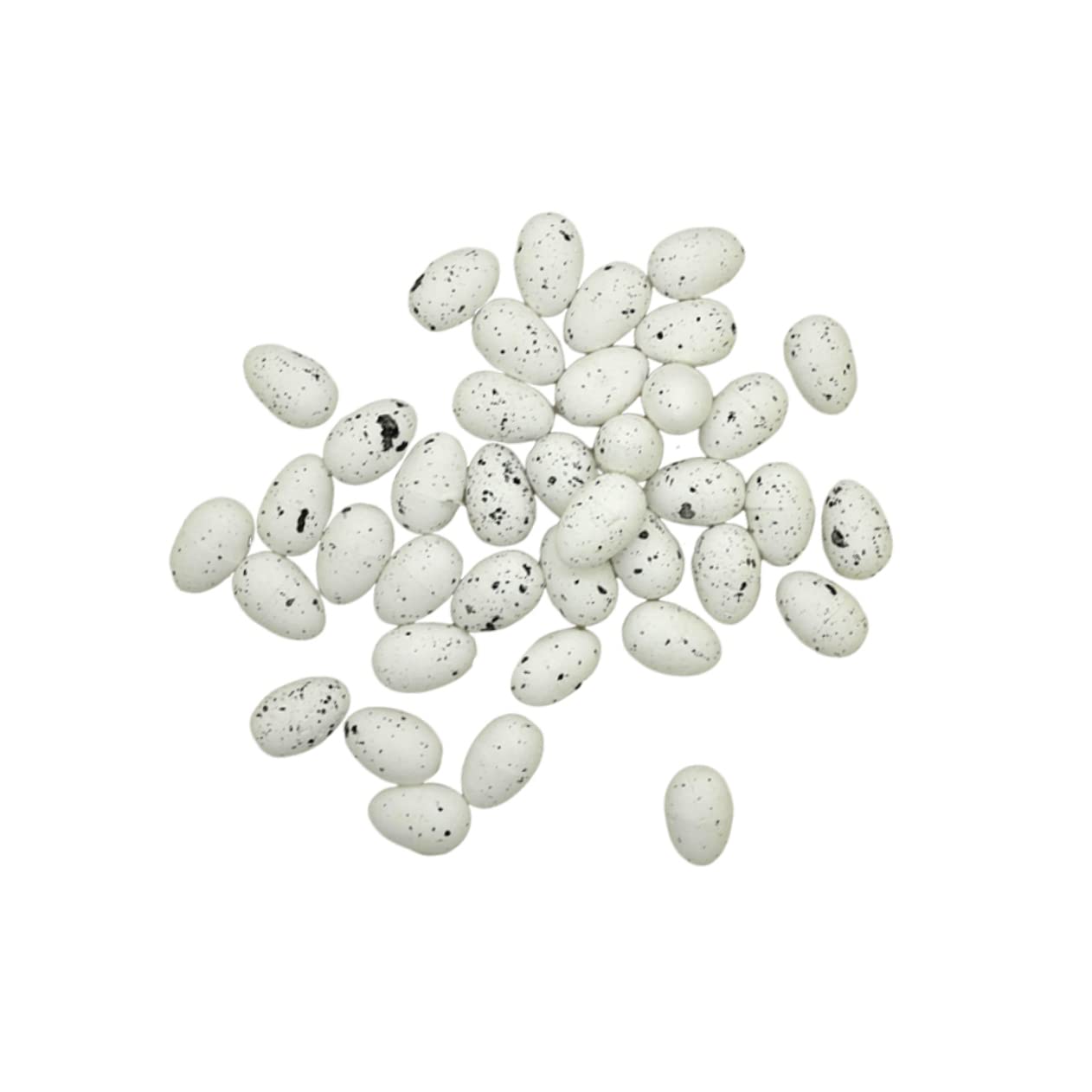 Homoyoyo Œufs Factices Décoratifs Lot de 100 3x2cm en Plastique Blanc Œufs Créatifs Surface Lisse pour Décoration Pigeon Voyageur et Graffiti DIY