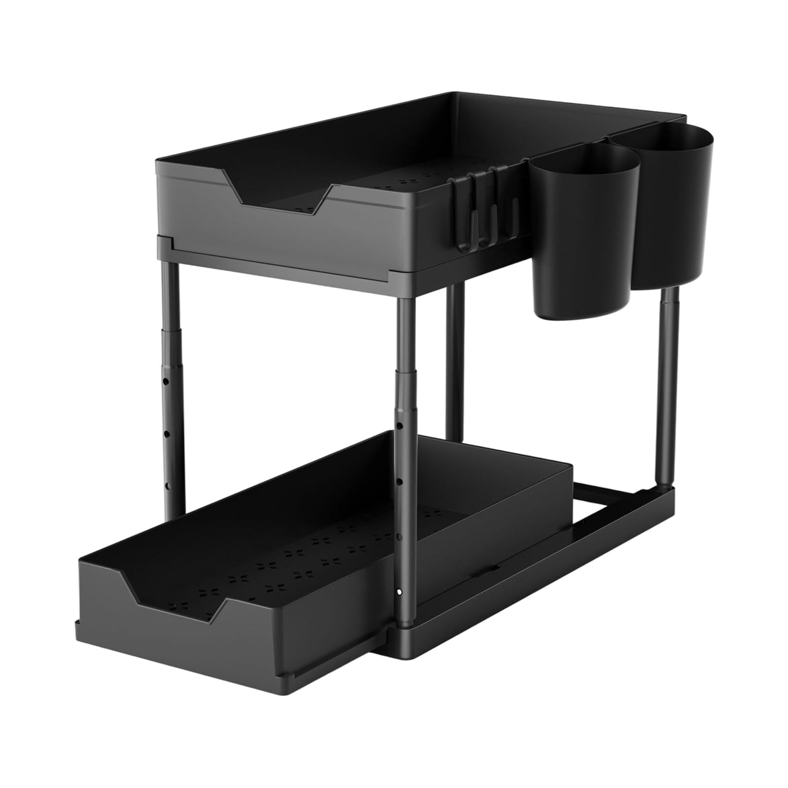 TQUXNGA Sliding Under Sink Organiser Expandable Storage Shelf for Kitchen Cabinet Space Saving Rack Under Sink Planner