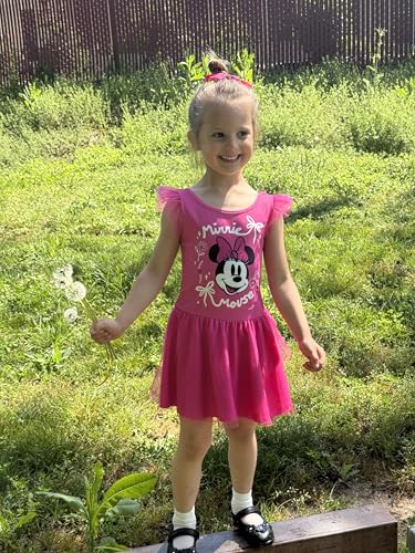 Image of Disney Frozen Elsa Princess Stitch Minnie Girls Ballet Leotards Ruffle Sleeve Shiny Leotard Dance Dress Ballerina Outfit 2-9Y