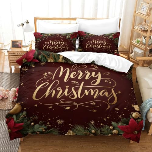 Housse de couette Noël respirante et douce avec fermeture éclair 200x200 - 3