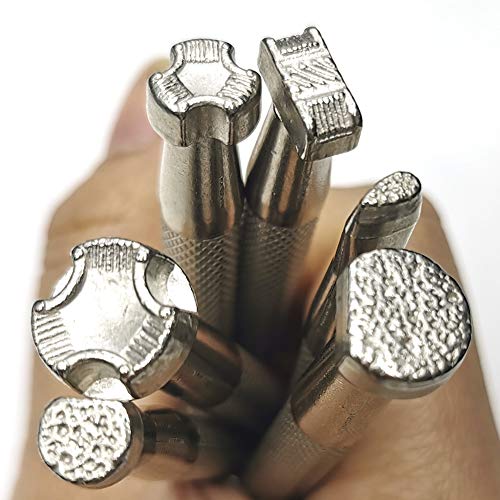 UOOU Leather Stamp Tools, Leather Carving Set, Leather Kit with Leather Carving Hammer, Stamp Punch Set and Tracing Pen, Leather Carving Working Saddle Making Tools for Leather Craft DIY
