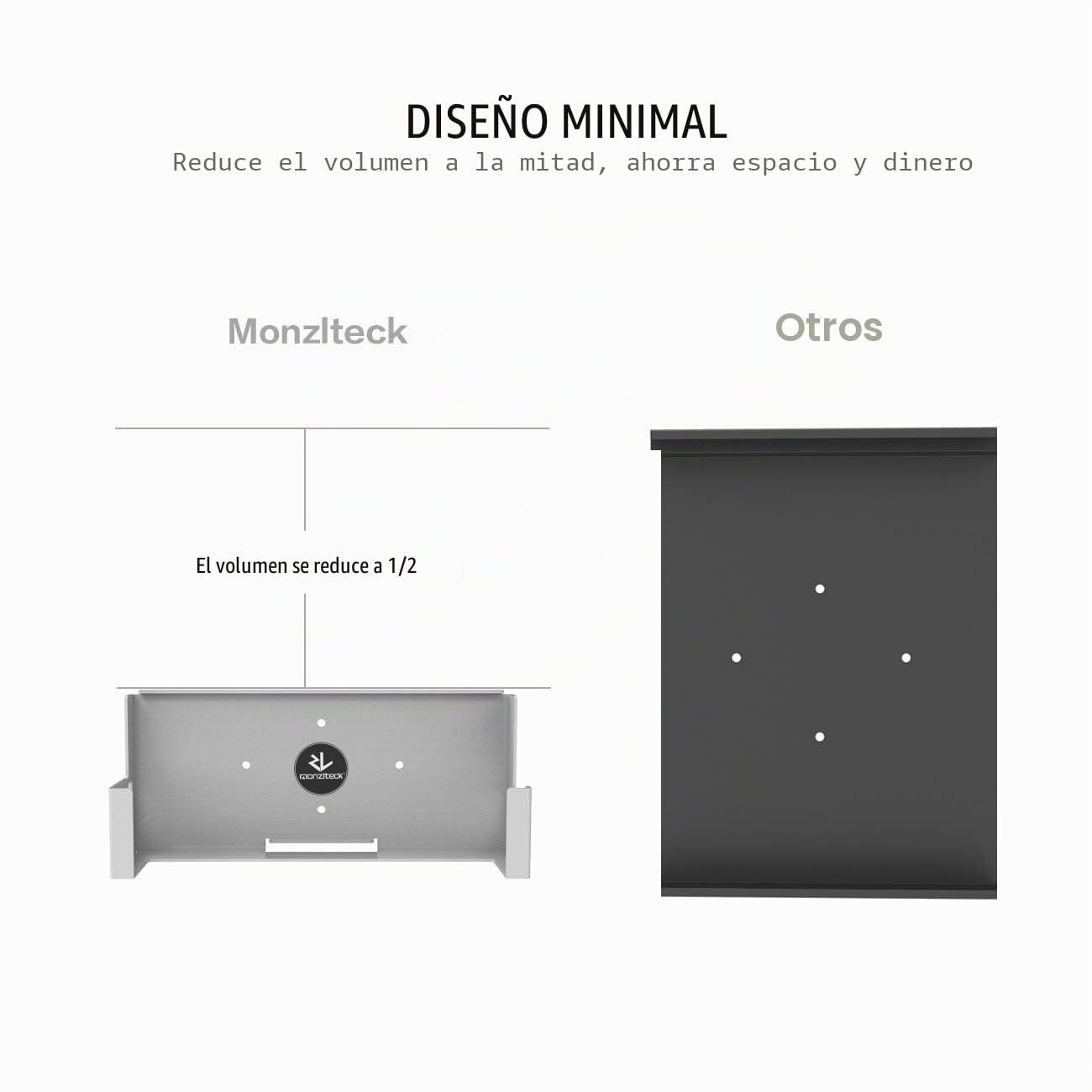 Monzlteck Soporte de Pared para Xbox One S, Totalmente metálico para Colgar en la Pared con botón de Encendido Izquierda/Derecha, Soporte de Estante de Pared para Xbox 1S