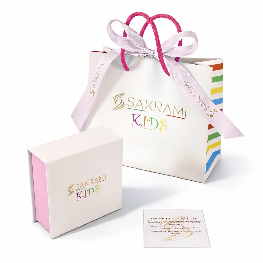 Sakrami Bracciale Rosary in Argento 925 + Piastrina Personalizzabile con Nome + Ciliegie Smaltate + Perline Colorate + Idea Regalo per Bambina per Nascita, Battesimo, Comunione e Compleanno