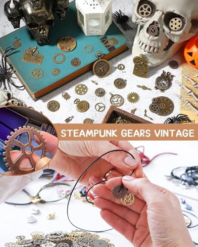 steampunk,steampunk accessoires,Antik Steampunk Anhänger Charms Metall Armbanduhr Zahnrad Charms Retro Zahnräder Schmuck für Handgemachte Accessoires DIY Dekorationen Anhänger Schmuck Machen – Bild 6