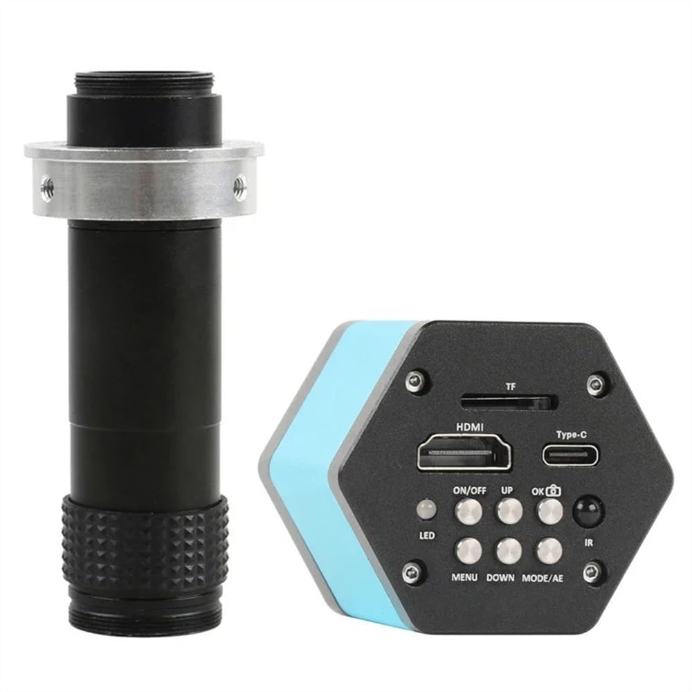 Microscopio Cámara microscópica HDMI 8.3MP 4K 1080P 60FPS HDMI USB Tipo C cámara microscópica Industrial con Lente 130X