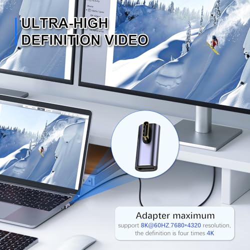 LUIRSAY USB C Winkelstecker 90 Grad, 3PCS USB C Winkelstecker 40Gbps, PD100W und 8K@60Hz, 90 Grad Adapter für iPhone16/15, MacBook Pro, iPad Pro,Tablet, Sumsung Phone und andere Typ C Geräte
