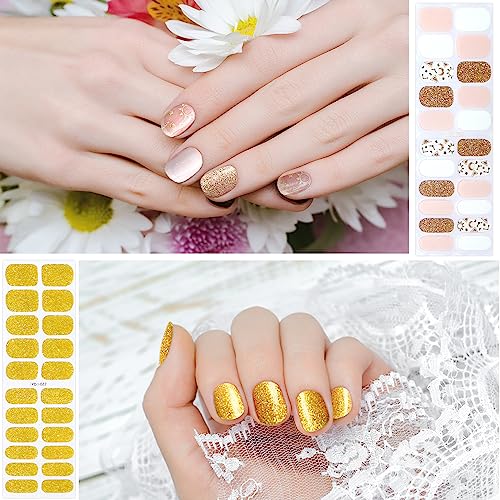 4 Fogli Smalto Adesivo Unghie Autoadesivo DIY Gel