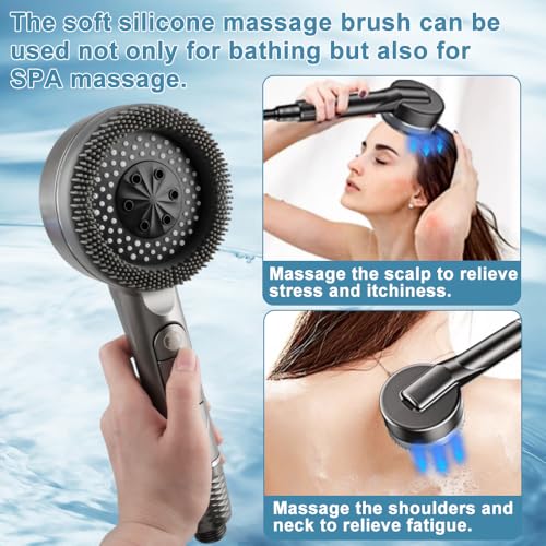 Pommeau de douche 4 modes avec flexible pour spa à la maison - 7