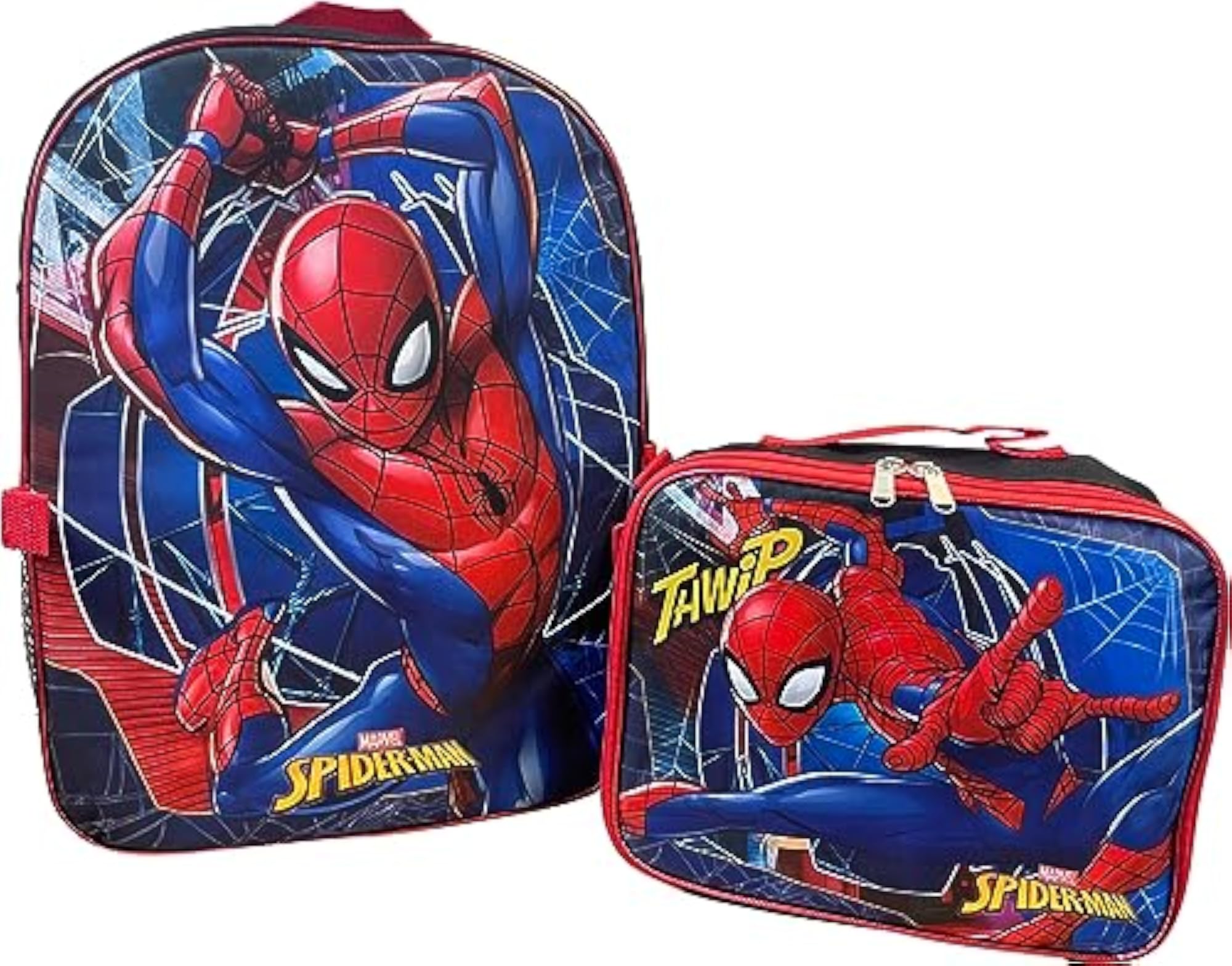 Spiderman Boy's Backpack with Lunch Box Set