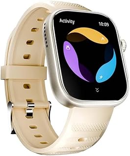 itel O23 (2.02") LCD Display Smart Watch, Scratch-Resistant Display, 7 Days Battery Life, Heart Rate, AI Voice Assistant & Blood Oxygen Monitoring, 12 months warrant,IP68 Waterproof (Gold)