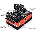 SM&MM Automatic Fusion Splicer Fiber Optic Machine FTTH Tools Kit Fiber Optic Fusion Splicing With Optical Fiber Cleaver Include Accessories Welding Fusion Splicer Fiber Optic Power Meter (Orange)