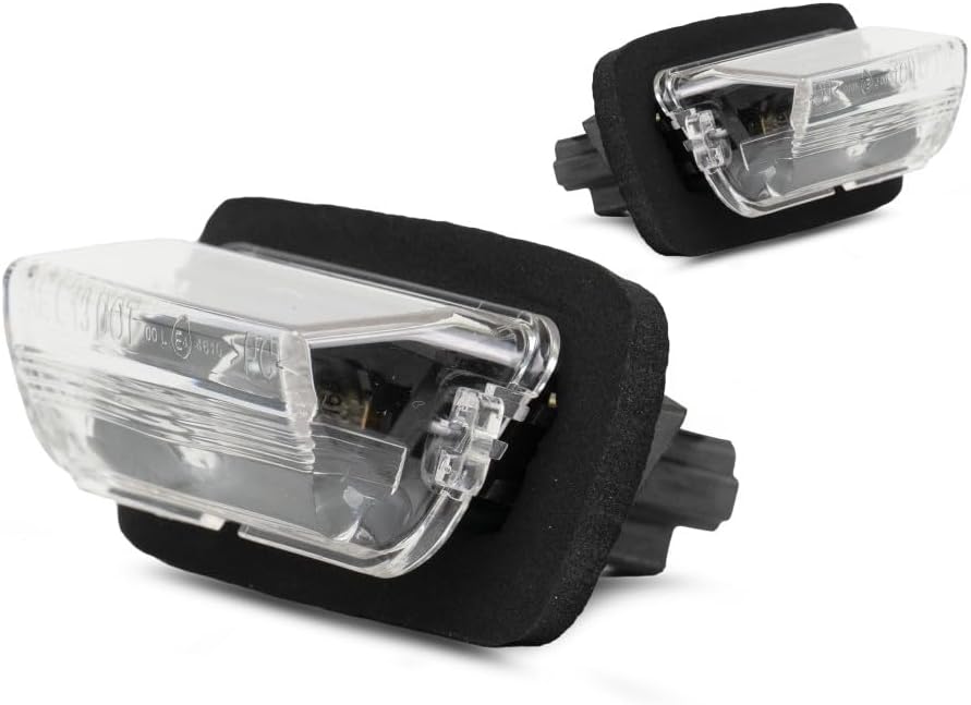 KarParts360 For Toyota Camry 2012 13 14 15 16 2017 License Light Assembly Driver And Passenger Side | Pair | CAPA | Clear Lens | ABS Plastic | With Bulbs | Replacement For TO2870105 | 81270-06031