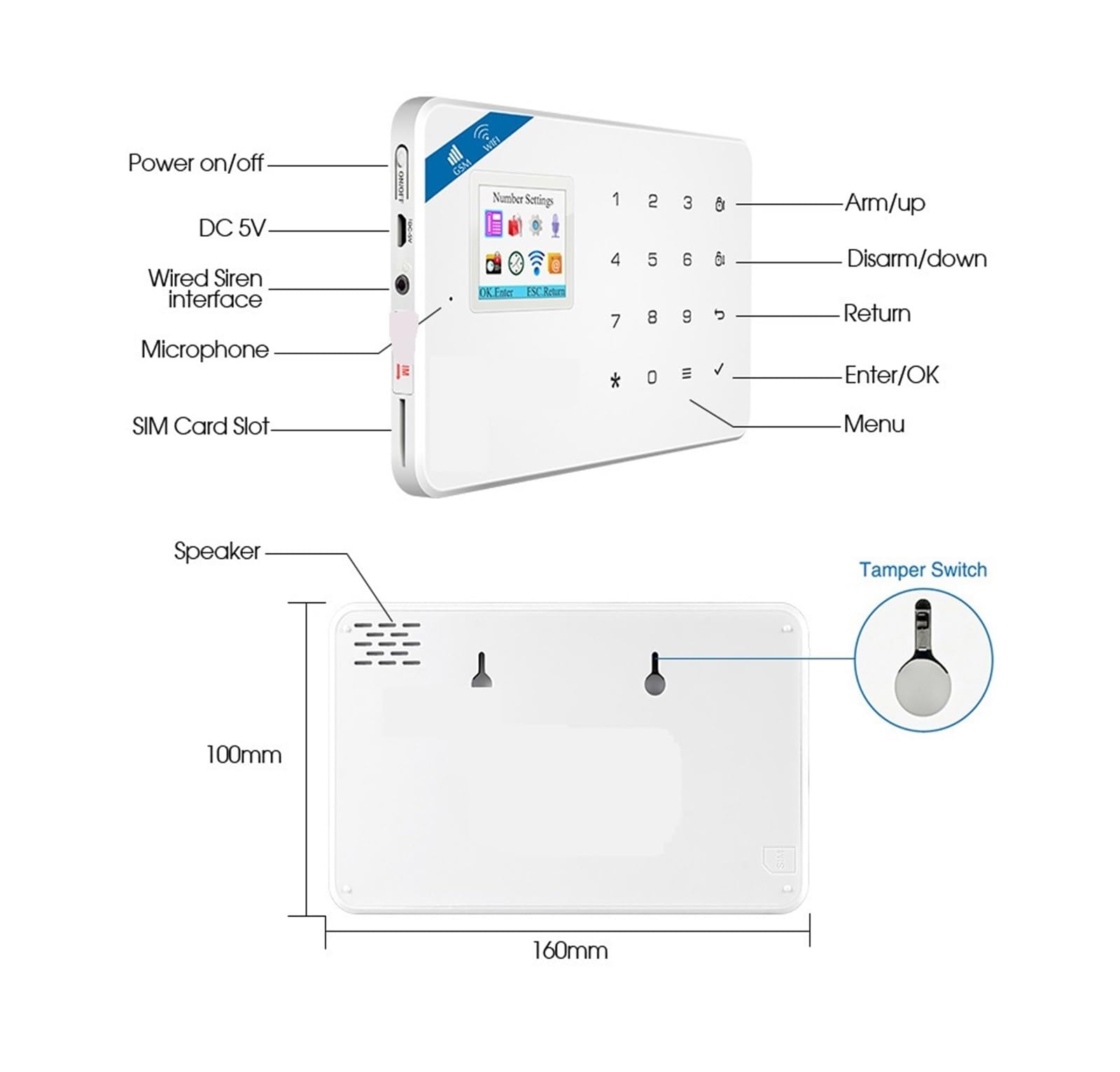 Sistema de Alarma de Seguridad para el hogar, Alarma Inteligente gsm Tuya De Casa Kit Seguridad Inalámbrico 3MP Cámara IP Control Sirena Marcación Automática