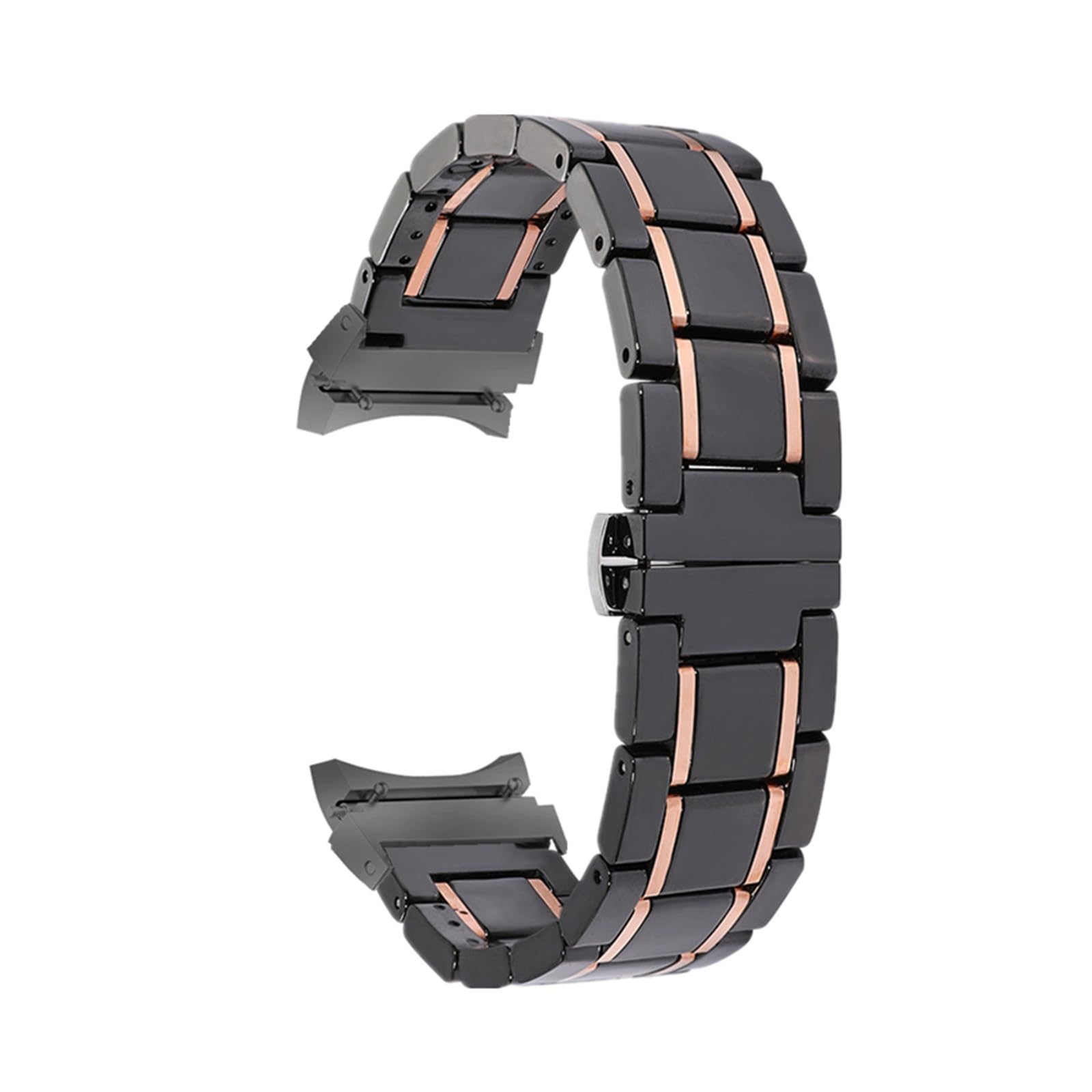 YGUK0J Pasek ceramiczny No Gaps Pasek kompatybilny z Galaxy Watch 4 5 Pro 44 mm 40 mm 45 mm Bransoleta kompatybilna z Galaxy Watch 4 Classic 42 mm 46 mm