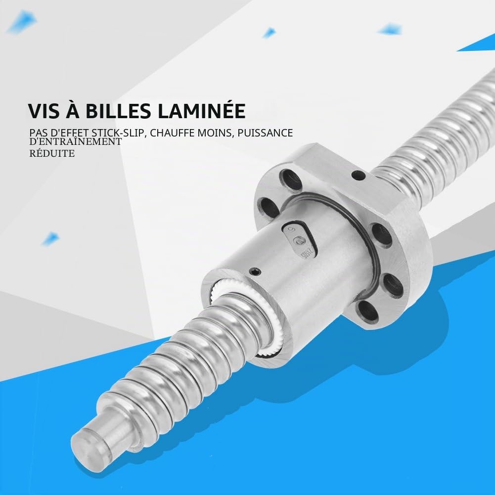 Vis à Billes Laminées de 300 mm SFU1605 Pièces Détachées CNC Anti-retour de Jeu avec Contre-écrou sans Supports Latéraux