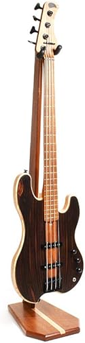 Ruach GS-6 Soporte de madera para guitarra bajo - Hecho a mano de caoba y ceniza