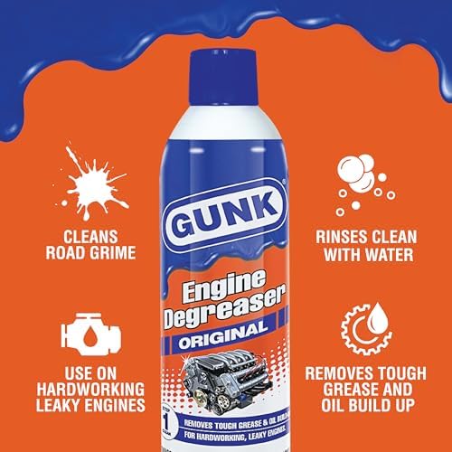 GUNK Original Heavy Duty Engine Cleaner & Degreaser (EB1) - 15 oz. (Case of 12) - Super Clean Automotive Spray for Car Engines - Engine Degreaser - Super Clean Degreaser