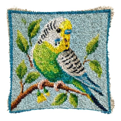 Image of YOOTOM Latch Hook Kits for Adult Begginers, Latch Hook Pillow Cushion DIY Embroidery Pillowcase with Pre-Cut Yarns & Pre-Printed Canvas 17x17in, Home Sofa Decor & Gift