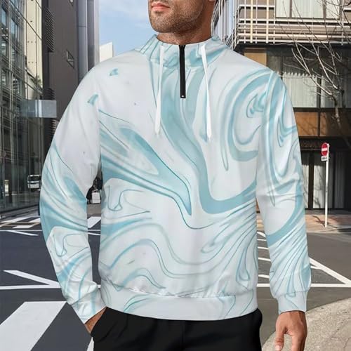 Tie-dye Fall Men's Casual Long Sleeve Hooded Zip Up Pullover Sweatshirt2