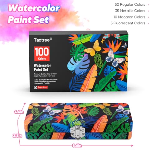 Taotree PAINT 100 COLORS Watercolor Paint Set 100 Colors thumb #6