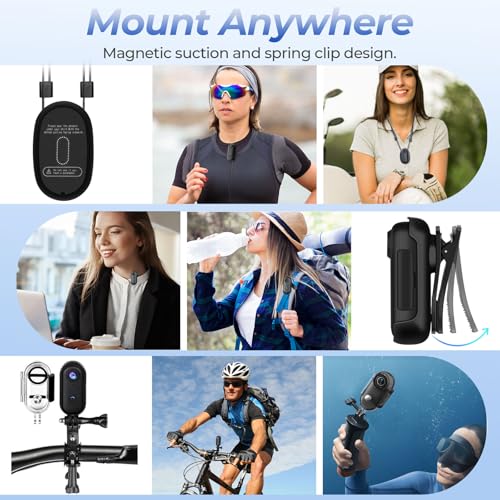 LENND 4k Action Camera,Mini Vlogging Camera,Small Body Camera with IPX7 Waterproof,Underwater Camcorder,Hands-Free POV Recording, Helmet Cam for Cycling, Motorcycle