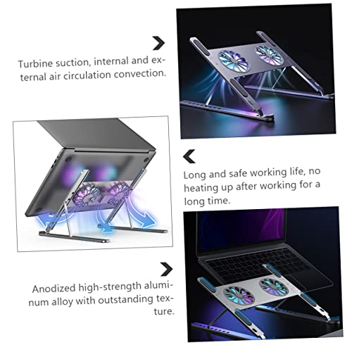 Base para laptop con ventilador y luces LED Tofficu miniatura 5