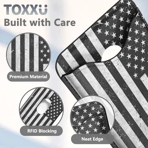 Image of US Flag Magnetic Wallet for Magsafe Compatible with iPhone 17 /16 /15 /14 /13 /12 Series Pro Max Plus Air (Patriotic Phone Magnet Card Holder Fit 3 Cards for Lether Mag Safe Wallets)