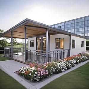 Portable Mobile Tiny Houses to Live in for Adults, Foldable Container House, 20ft 40ft Prefabricated Modular Tiny Home with Porch, Full Bathroom & Kitchen | Custom Off-Grid Sustainable Prefab Villa