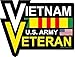 ProSticker 1053 (One) 4" American Pride Series "Vietnam Veteran, US Army" Service Metal Flag Decal Sticker