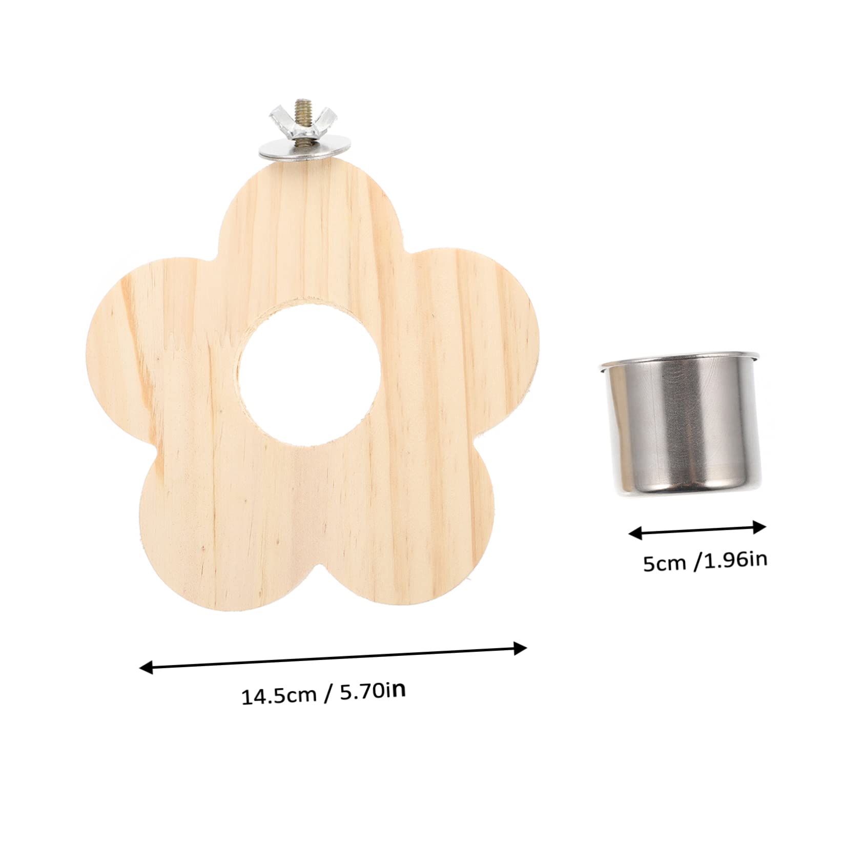 Abaodam Parrot Stand Platform with Feeder Natural Wood Bird Supplies for Pets Sturdy and Wear Resistant Design for Climbing and Resting Creative Activity Space for Birds