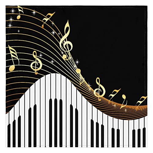 Servilletas de Tela Piano Keyboard Set x6 20x20 pulg miniatura 1