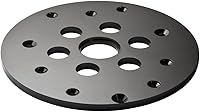 Vista 2 de Rockler Guide Bushing Router Plate - Router Plate Features 1-1/4” Center Opening to Accept Guide Bushings – Solid Plastic Router Guide Plate