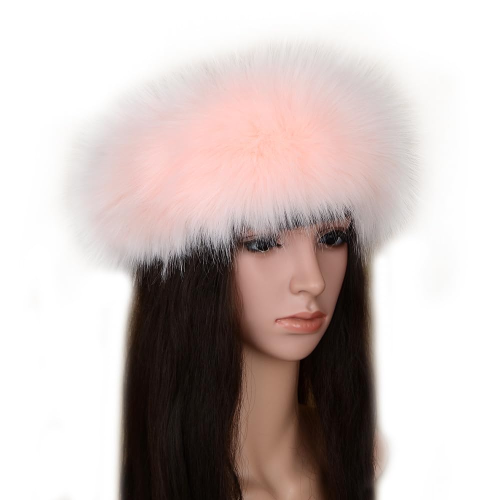 Faux Fur Headband Winter Hat Earwarmer Warm Cap One Size Fits All ZOSCGJMY Faux Fur Headband for Women Winter Hat Earwarmer  main image 3