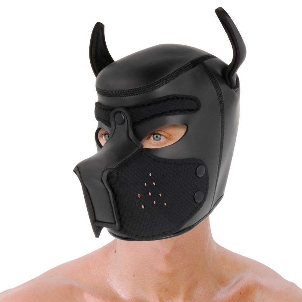 Darkness Bondage Darkness Máscara Perro de Neopreno con Hocico Extraíble M 21 g