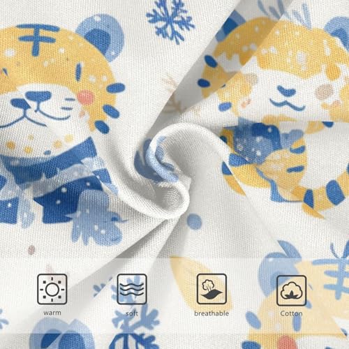 Jumping Tigers and Snowflakes Little Boys Comfort Kids Underwear Breathable Children Undies3