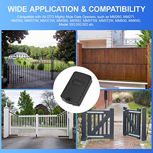 Gate Opener Replacement RB741 GTO Gate Opener Mighty Mule Remote Control Garage Door FM135 Remote Transmitter 3PCS Single Button Gate Controller - Thumbnail 5
