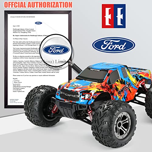 Double E Ford 1:10 Scale Large Hobby Rc Cars Waterproof Fast Rc Truck, 4Wd Offroad Monster Truck Crawler With Dual Motors For Adults & Kids All Terrain Racing, Toy Gift For Boy #TOP2