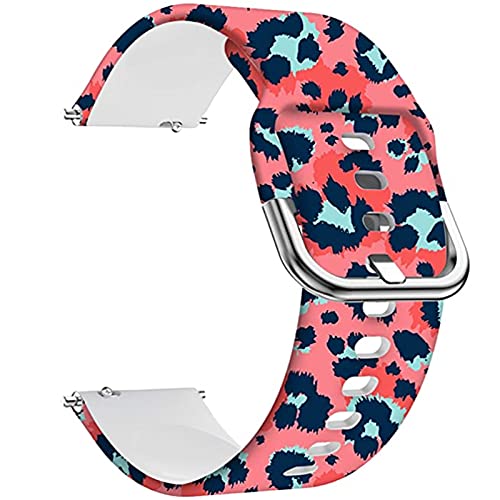 Ekezon for Galaxy Watch Active 40mm Band/Galaxy Watch 3 41mm/Galaxy Watch 42mm Band, 20mm Watch Band for Galaxy Watch Active2 44mm/Gizmo Watch/Gear S2 Classic/Huawei Watch 2 Sport (Pink Leopard, 20MM)
